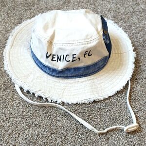 Brand New Venice, Florida 100% Cotton Kids‎ Size Large Bucket Hat With String
